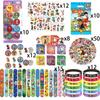  Birthday Party Supplies Tableware Set with Tablecloth Napkin Paper Cups Stickers Banner Backdrop - Complete Party Kit