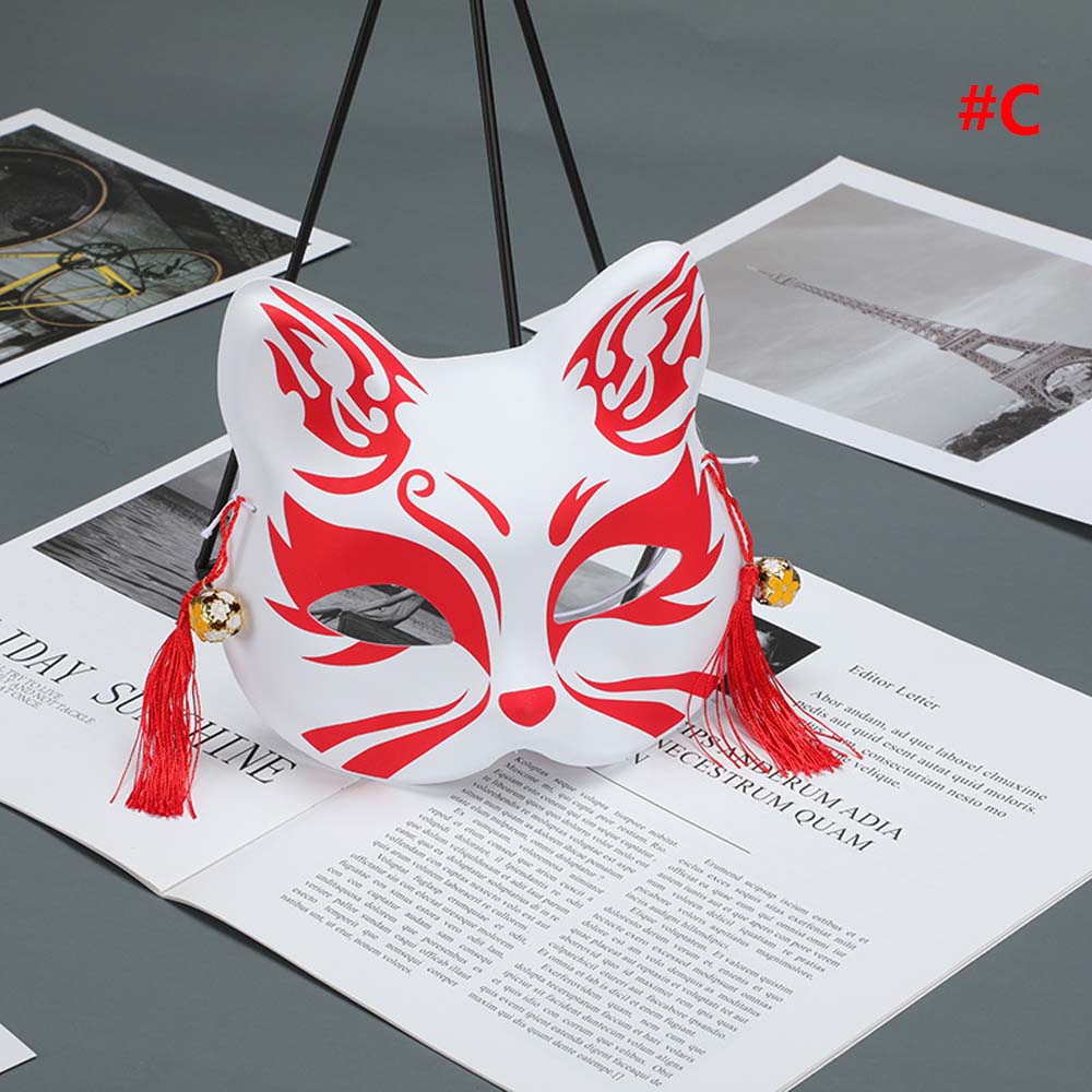 Quasten&Glocke Katzenmaske Cosplay Kopfschmuck Anime Cosplay Maske Party Maske Requisiten Party Requisiten Demon Slayer