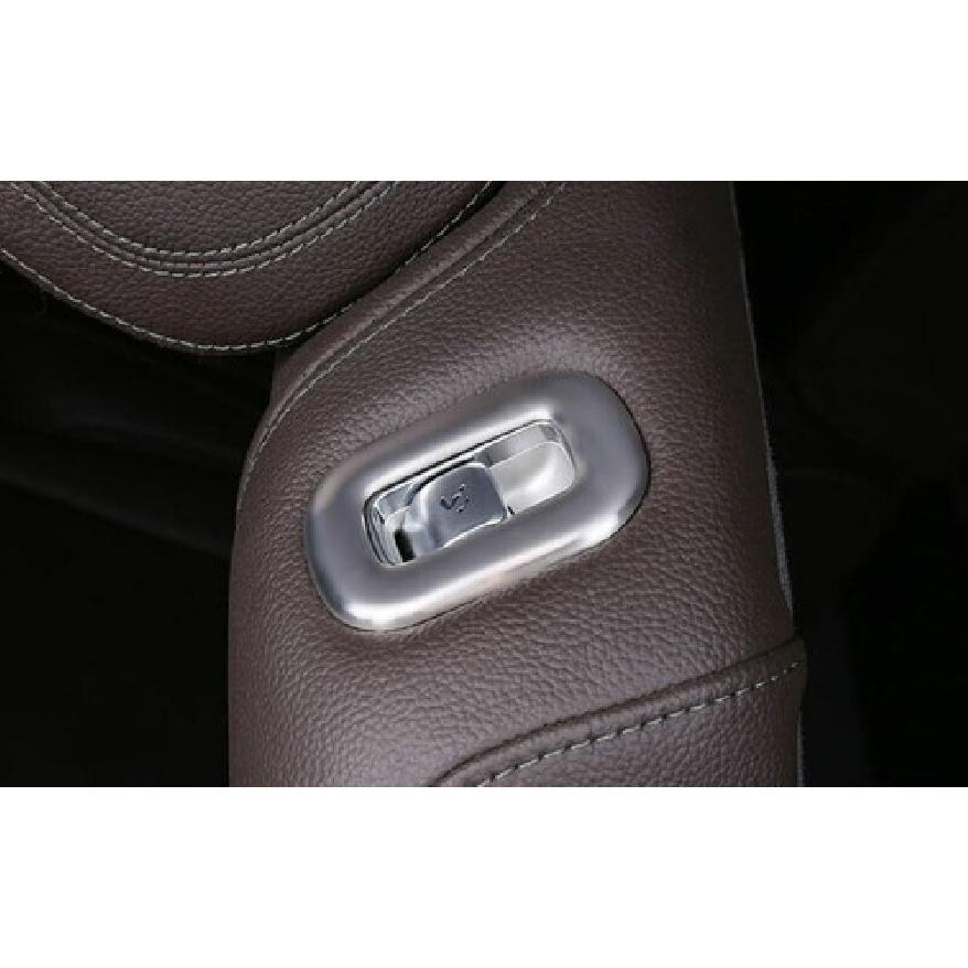 For Benz GLE GLS Cover Trim - Silver Titanium Seat Adjust Button Sticker