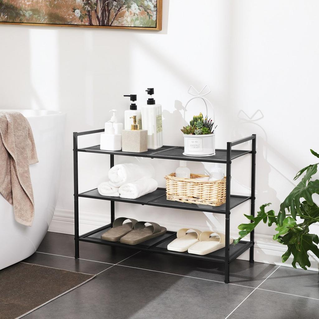 3-tier Shoe Rack, Collapsible Shoe Organizer