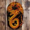 Golden Chinese Dragon Print Baseball Cap Lightweight Duckbill Hat with Adjustable Snap Closure Golden Dragon Design Fitted Hat