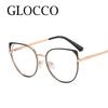 Stylish Blue Light Blocking Glasses Women Trendy Oval Metal Frame Computer Reading Eyewear +2 +3 Hyperopia