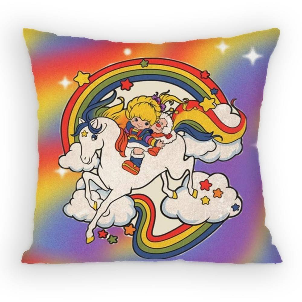 

RRainbow Cartoon BBrite Pillow Case Sofa Living Room Bedroom Headboard Backrest Cushion Square Cushion Nap Time 30x30 cm