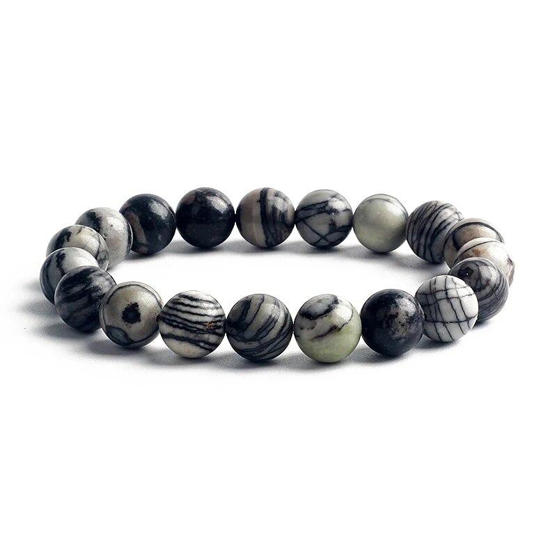 10MM Natural Stone Beads Bracelet Men 8MM Reiki Tiger Eye Agates Quartz Beaded Bracelets for Women Elastic Rope Handmade Jewelry