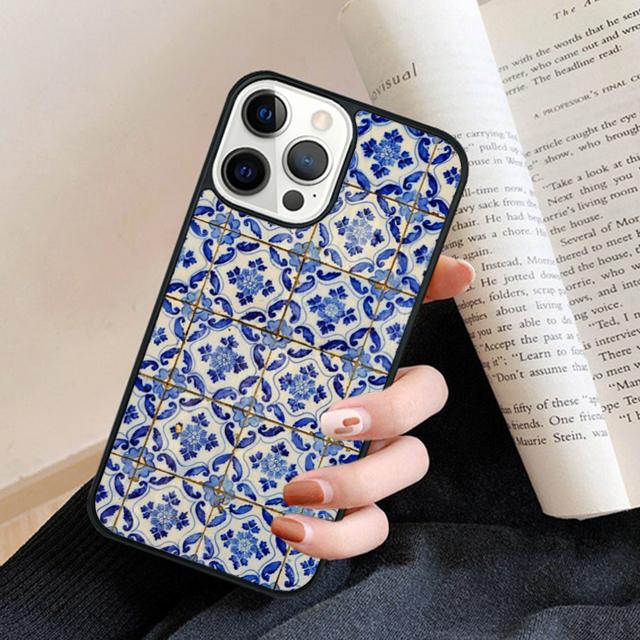 Portuguese Tiles Phone Case Cover For iPhone 17 Air 16 15 14 plus 12 13 pro max coque Shell Fundas