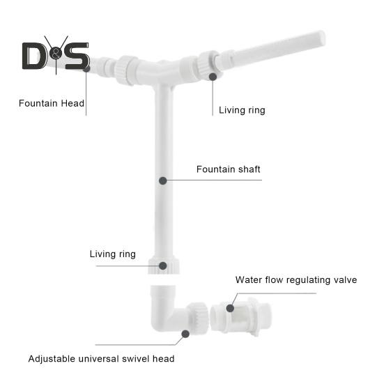 Fontanna solarna do basenu z kolorowymi światłami RGB, regulowany zraszacz basenowy ze zdalnym sterowaniem, wodospad do basenu, do montażu na górze i na dole