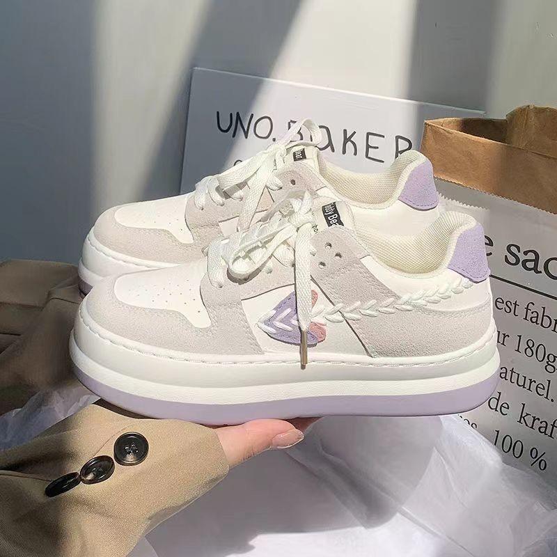 

Туфли на толстой подошве белого цвета для женщин, повседневные спортивные дышащие туфли для сёрфинга 40 фиолетовый