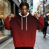 Men's Gradient Print Hoodie with Pocket, Casual Athletic Sweatshirt