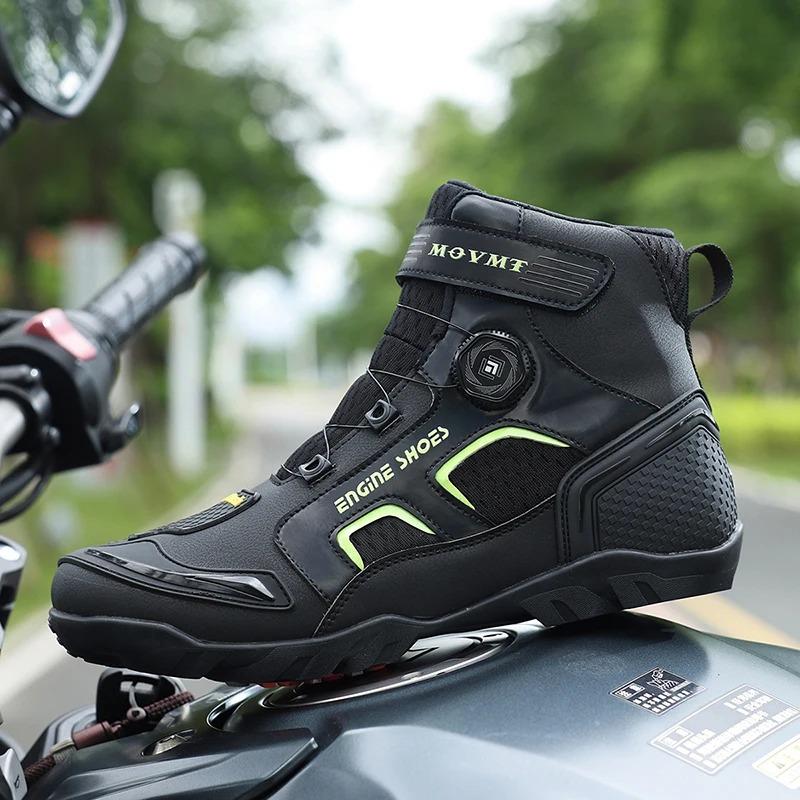 Motorcycle Boots Men Motor Motorbike Riding Shoes Anti-Fall Motorcycle Shoes Motocross Off-Road Racing Boots Motocross Boots