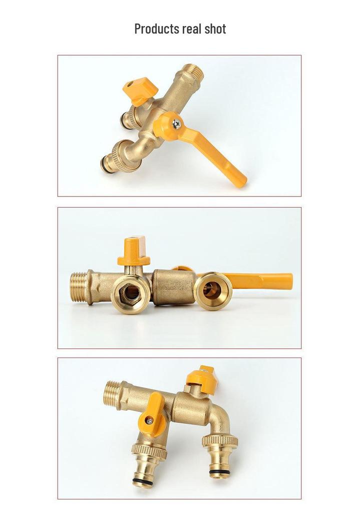 All-Copper Kitchen & Garden Faucet: Household Washing Machine & Outdoor Brass Water Tap