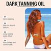 Tanning Oil, Dark Tanning Oil with Coconut & Vitamin E - Fast-Acting, Non-Greasy for Indoor/Outdoor Use