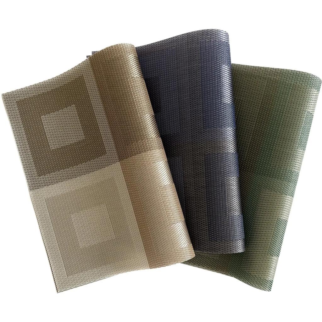 Square Frame PVC Placemats Heat Insulation Non-slip Waterproof Mats Western Food Mat Hotel Table Decoration and Accessories