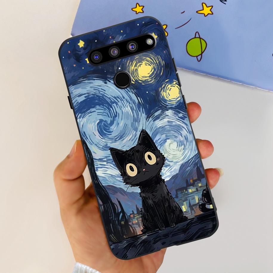 For LG V50 ThinQ 5G Case LM-V500EM Phone Cover Fashion Flower Butterfly Soft Silicone Back Cover For LG V40 V50s Thinq 5G Bumper