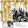 Imagem Parede Sala de estar Quarto Decoração Estilo Nórdico Planta Folhas Douradas Tela Pintura Decorativa Arte Abstrata Impressão