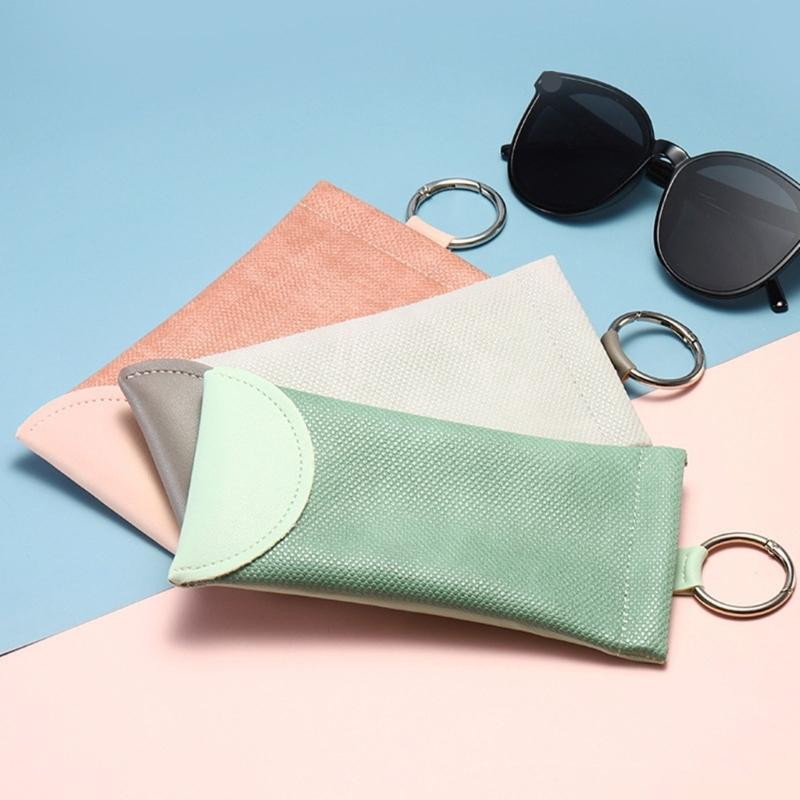 Premium PU Leather Sunglasses Pouches with Elastic Secure Opening And Lined Protective Interiors for Women Men Daily Use