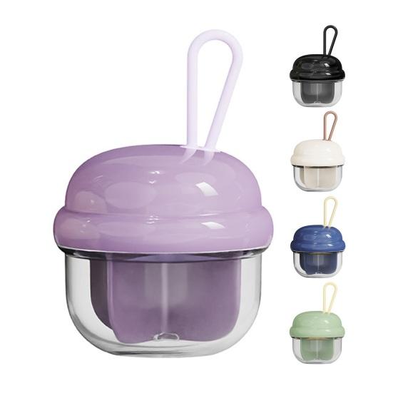 Mini Pill Storage Box with 4 Compartments Clear Visible Portable Travel Pill Case Medication