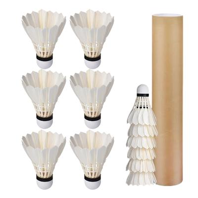 12 Pezzi Palline da Badminton Professionali in Piuma d'Anatra Alta Velocità Allenamento Pallina da Badminton Leggero