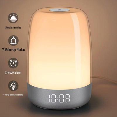 Despertador LED Inteligente com Simulação de Nascer do Sol, Luz Noturna Colorida e Temporizador