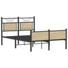 Bed Frame Without Mattress Sonoma Oak Finish 120x200 Cm Engineered Wood