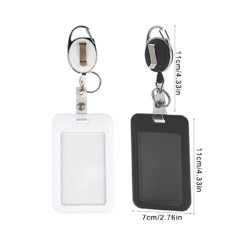 Elegant Vertical ID Badge Holder with Retractable Reel Suitable for Business Professional and Frequent Travelers