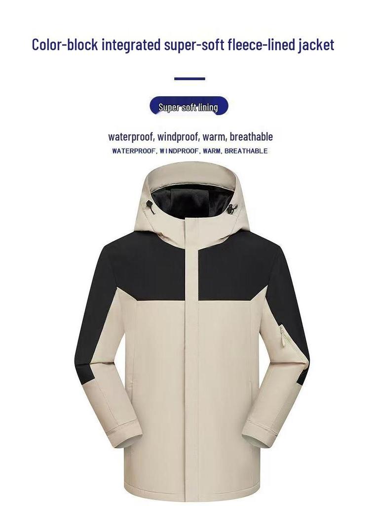 Men's Thickened Hooded Winter Windbreaker - Casual Plus Size Jacket for Middle-aged and Elderly.