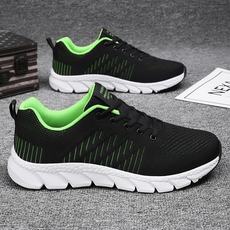 Spring new casual men's shoes versatile lightweight fly-woven sports shoes running casual shoes student
