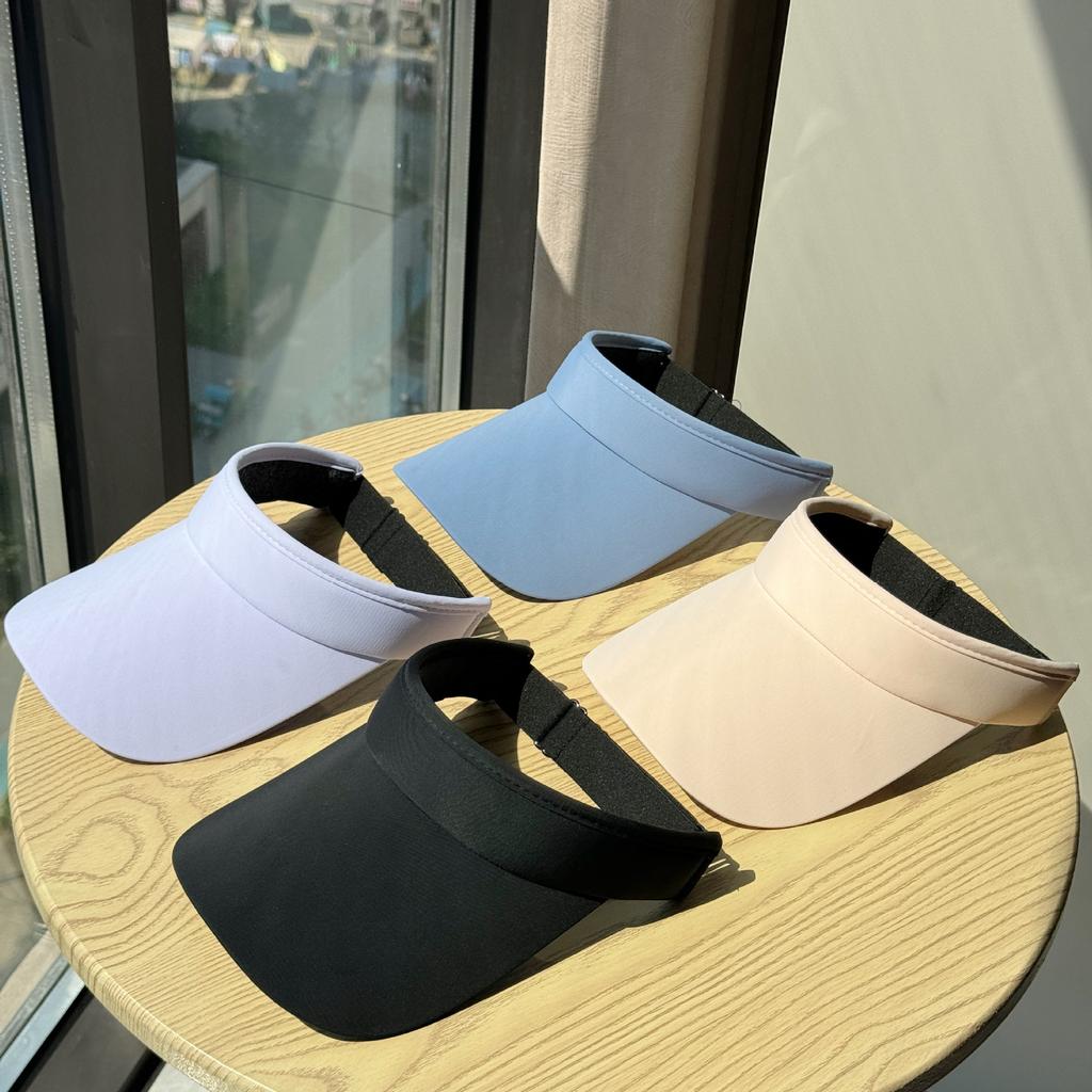 New men's summer sun protection hat with large brim, UV protection, open-top design for outdoor running and cycling