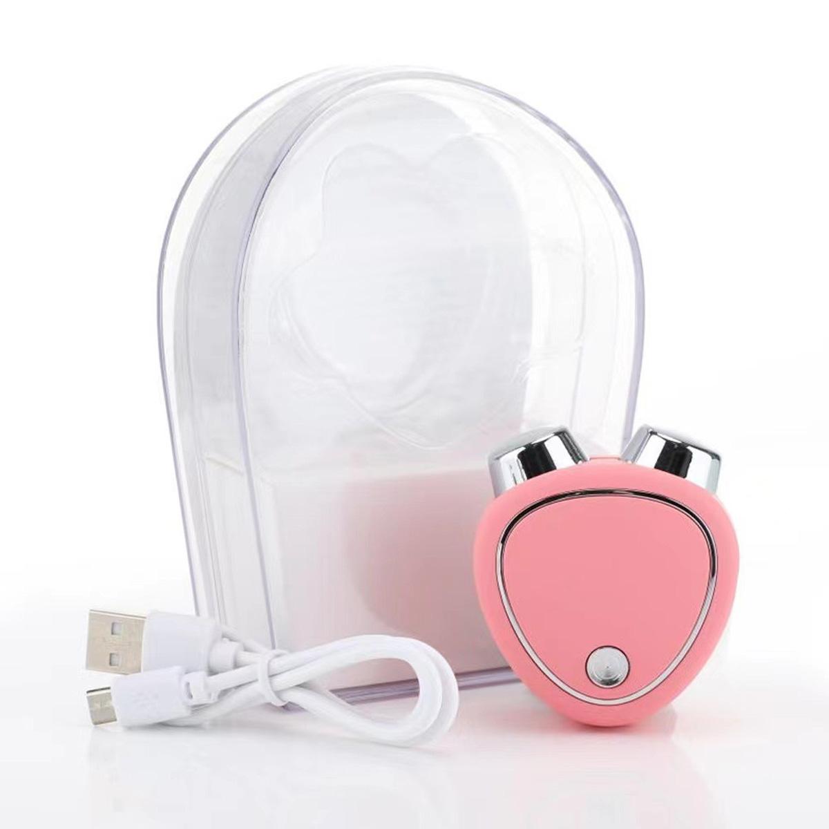 

Портативный роллерный косметический прибор EMS микротоковый лифтинг 3D роллерный массаж подтягивает кожу уменьшает отечность и осветляет кожу розовый