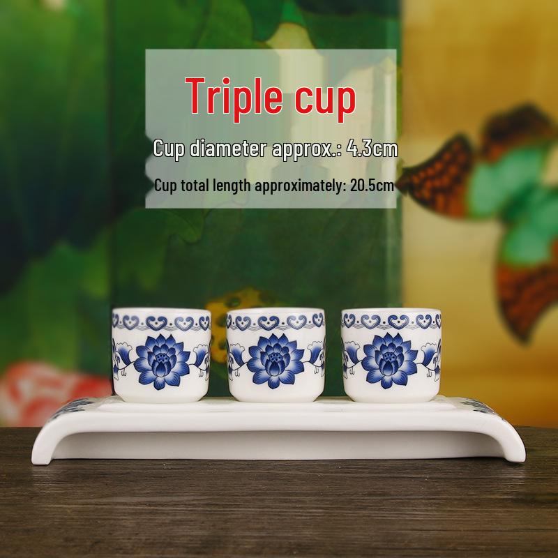 Keramische Opferbecher für Buddha, Guanyin und den Gott des Reichtums - Klein, Perfekt für Weihwasser und zum Anziehen von Reichtum.