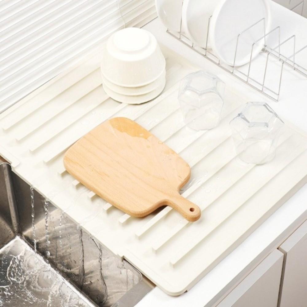 Flexible Thick Silicone Sink Drying Mat Heat-Resistant Kitchen Sink Mat  Bowl Plate Draining