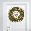 Christmas Ball Wreath Bow Wall Decals Removable PVC Stickers for Living Room Bedroom Self-Adhesive Holiday Decor