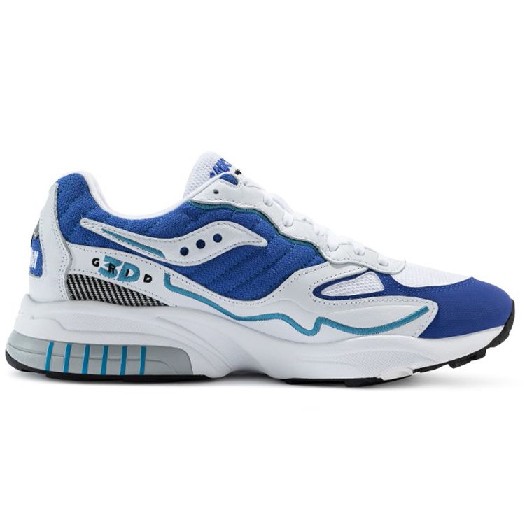 SAUCONY 3D Grid Hurricane White Royal Unisex Sneakers S70646-2