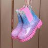 Fashion New Women's Bright Colored Fashionable Rain Boots Outdoor Anti Slip Water Tube Ankle Boots
