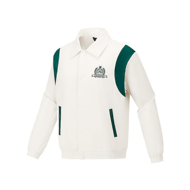 Skechers Godri Fashion Series Comfortable Versatile Simple Stylish Loose Jacket Unisex Jacket Cotton-Candy-White L225U161-0074 L