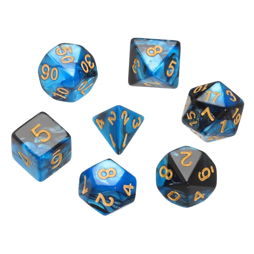 7Pcs/Set Polyhedral Dice Set Game Dice For Trpg Dnd Accessories Polyhedral Dice For Board Card Game Math Games