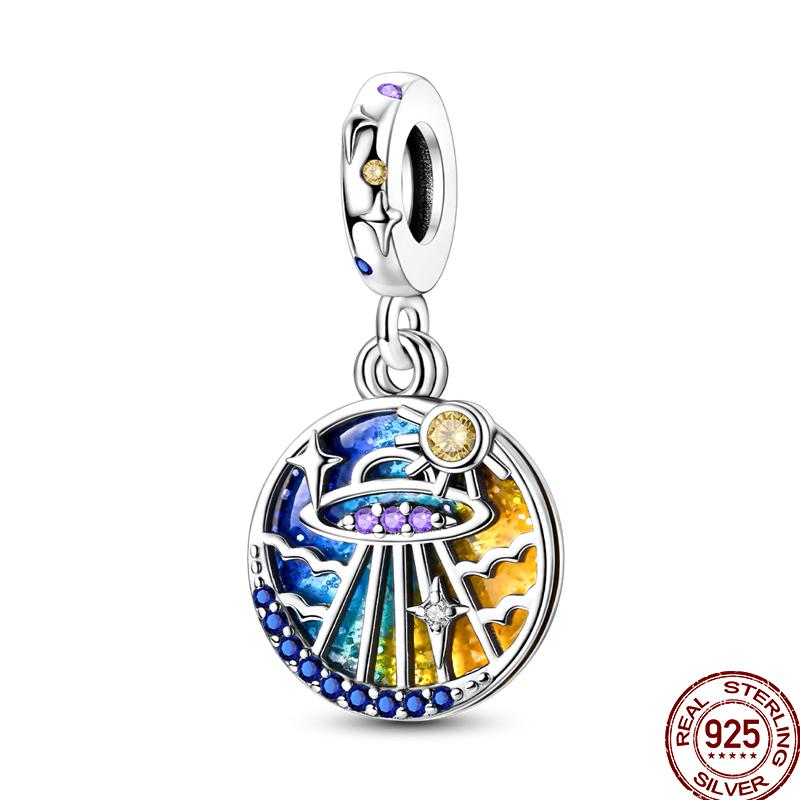 Miedziany Cyrkon Letnie Lody Ocean Wielka Seria Błyszczący Inkrustowany Cyrkon Wisiorek Pasuje do Bransoletki 3mm