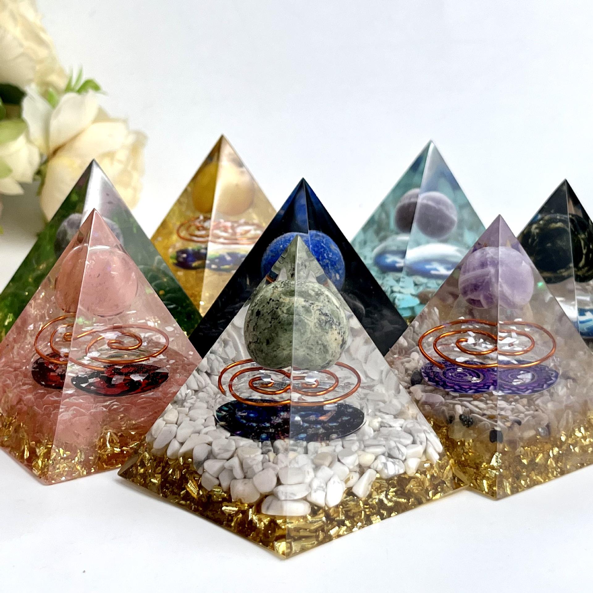 Высококачественные кристаллические смоляные пирамидки-украшения для домашнего декора