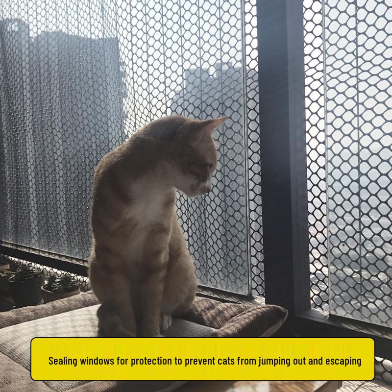 Lolo Black Cat Safety Net: Durable Mesh for Window and Balcony Protection