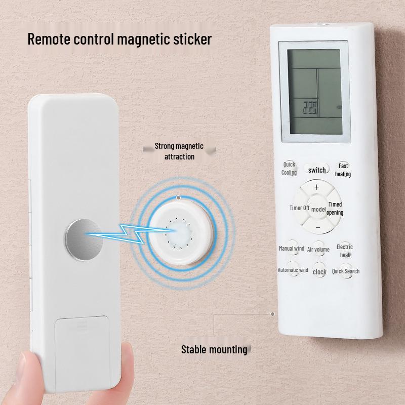 Non-Drill Magnetic Wall Mount Suction Cup for Remote, Router & Power Strip Storage