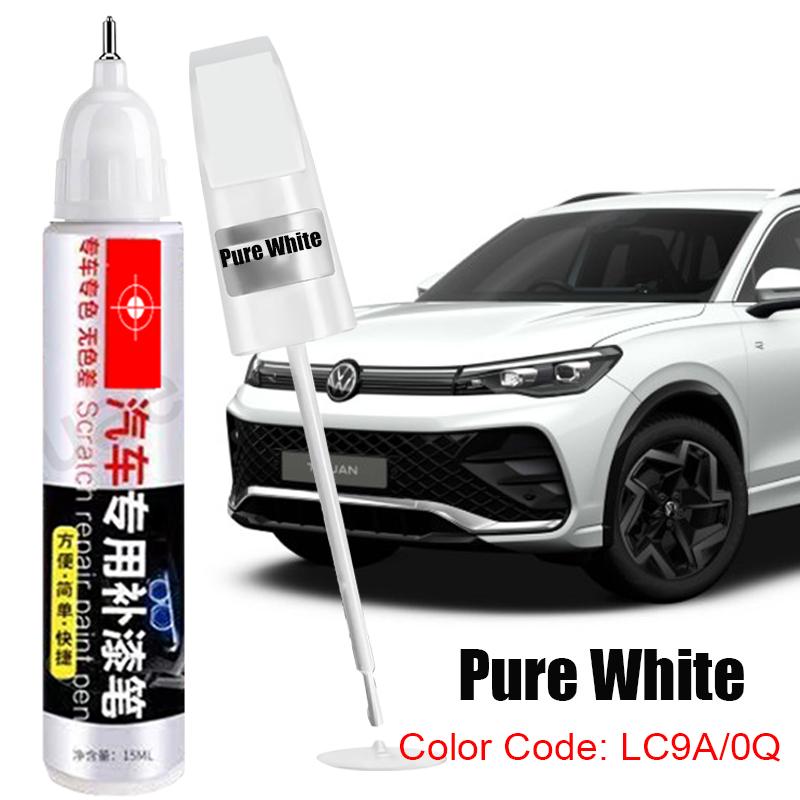For Volkswagen White Car Paint Repair Pen Scratch Remover DIY Touch Up Panit Pen Auto Accessories White LC9A/0Q LD7R LB9A Touchup Paint2