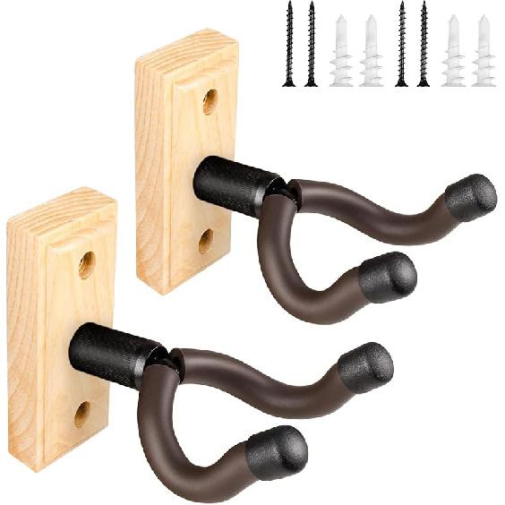 DIDA Guitar Wall Mount, Guitar Hanger, Silicone Pad, U-Shaped Guitar Wall Hanger Mount, Rotatable Guitar Holder Hook Stand Wall for Acoustic,