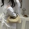 Raffia Straw Woven Clutch Purse Hobo Dumpling Women Handbag Summer Beach Grass Braided Solid Color Evening Bag KTB