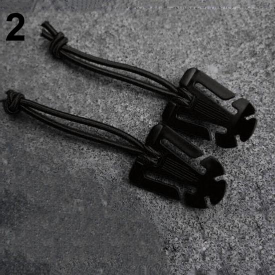 1 Pair Hanging Buckles Mini Dominator Clips Nylon Strap Webbing Elastic Cord for Hiking
