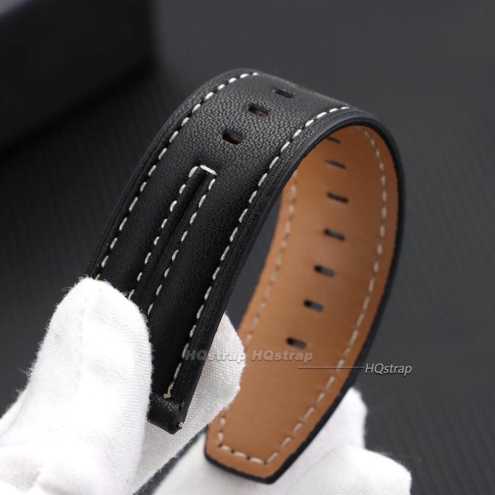 22mm Vintage Leather Watch Band Handmade Cowhide Watch Strap for Seiko Smartwatch Quick Release Bracelet Universal Wristband