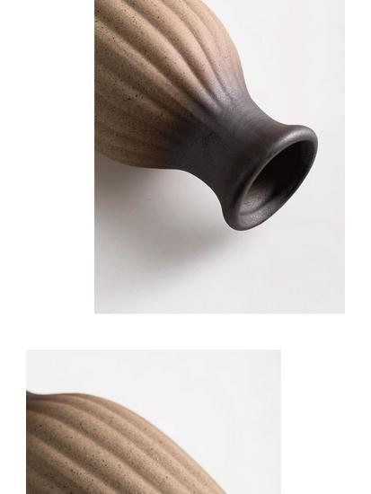 Retro Ceramic Vase for Dry Flowers & Green Plants - Living Room & Study Decor