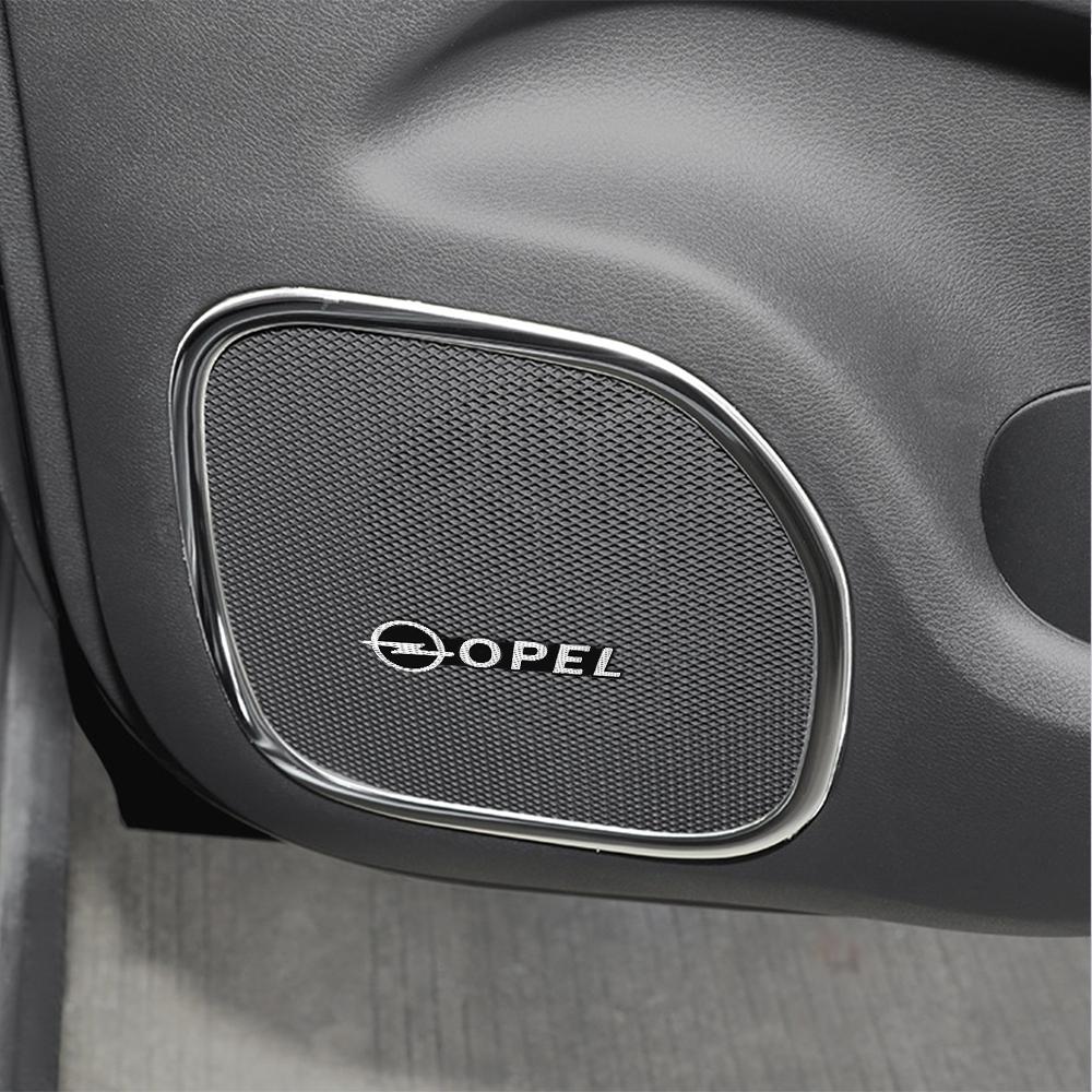 vrsag4 Aluminum Car Styling Interior Audio Speaker Badge Sticker Decor Accessories For Opel OPC Astra K Vivaro Corsa Zafira Insignia