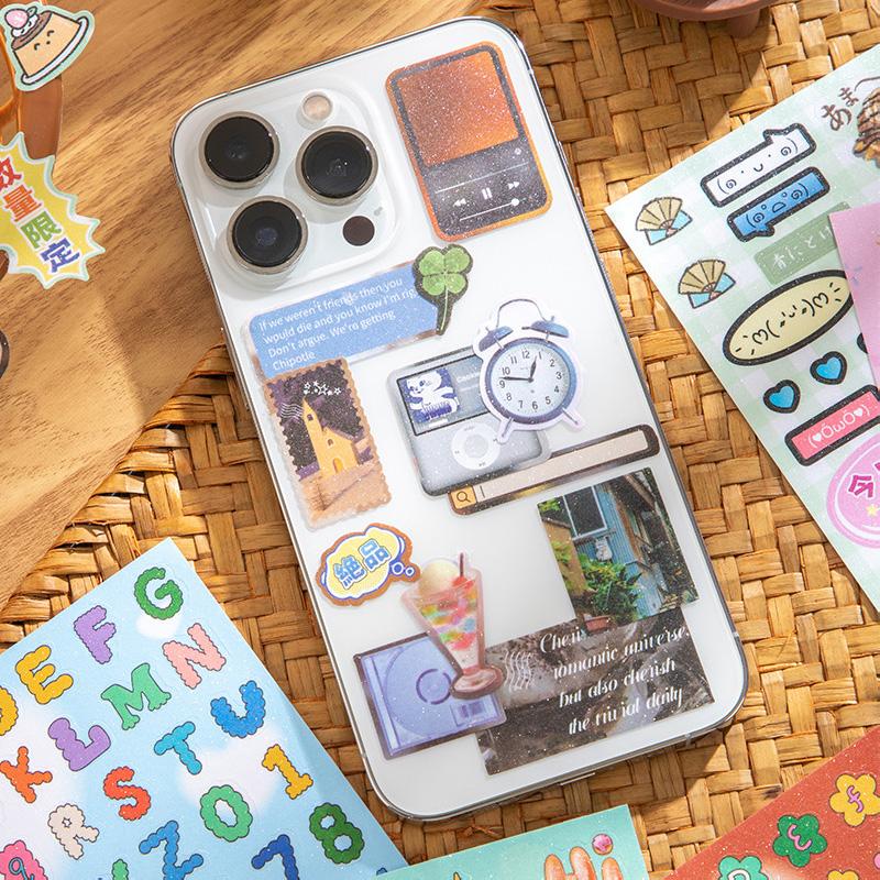 30sheets/bag Showa Suixiang Series Large Capacity Creative Sticker Notebook Account Decoration Stickers Desktop Diary Decoration