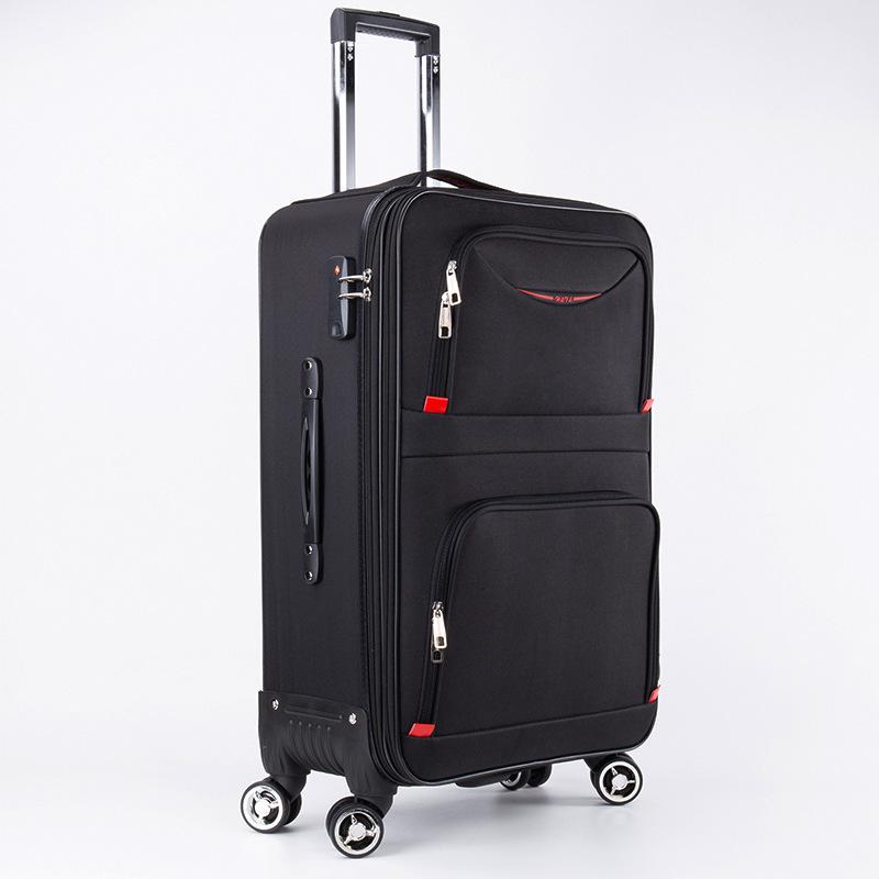 

Мужской водонепроницаемый чемодан-тележка большой вместимости - 20-дюймовый для ручной клади и 28-дюймовый очень большой из ткани Оксфорд с кодовым замком 20-inch - Cabin Size