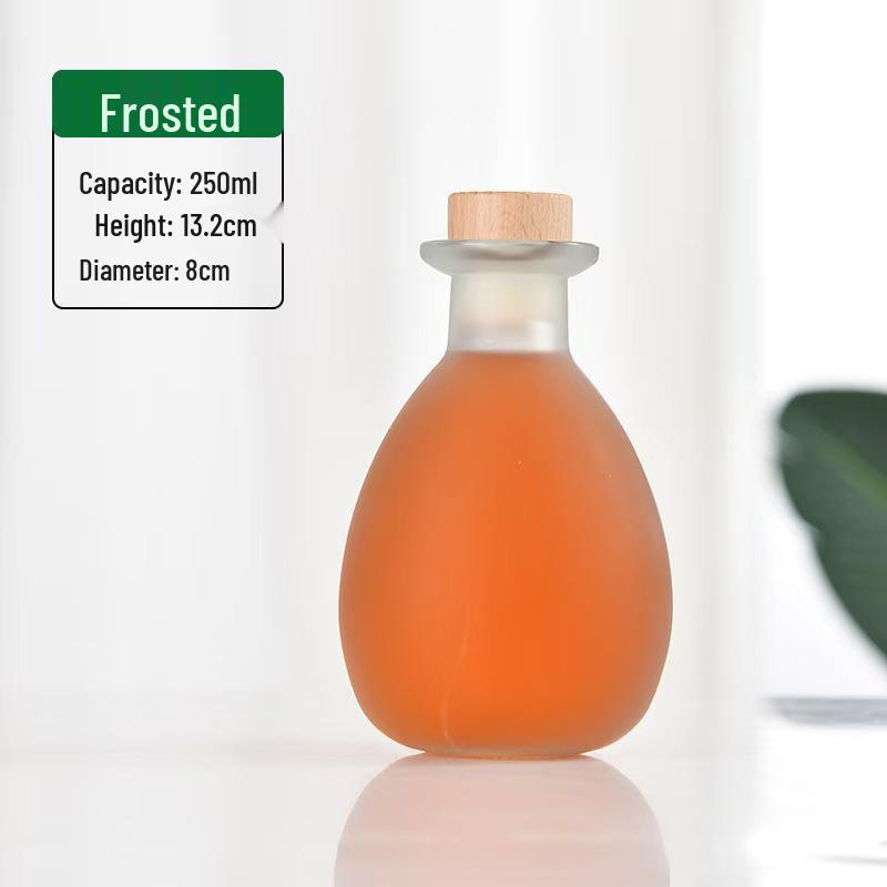 Premium Homemade Fruit Wine Bottles: Sealed, Leak-Proof, Frosted Glass with Large Belly Design