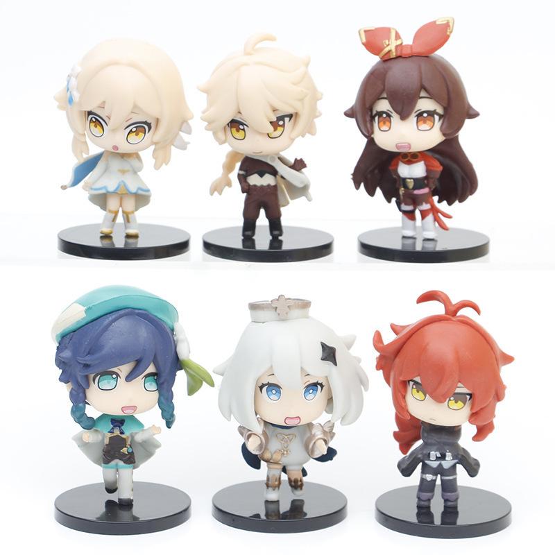 Game merchandise 6 Q version 1 generation 2 generation 3 generation, original god pie, doll, ornament, bagged figure